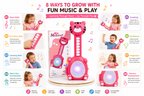 Musical Cat Toy for Kids, Interactive Educational Music & Light Toy with Piano Keys, Colorful Light Effects & Fun Melodies, Easy-to-Play Toddler