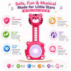 Musical Cat Toy for Kids, Interactive Educational Music & Light Toy with Piano Keys, Colorful Light Effects & Fun Melodies, Easy-to-Play Toddler