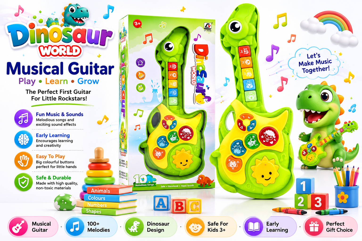 dinasure guitar toy
