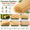30cm Bamboo BBQ Skewers – Natural Wooden Food Sticks for Chicken Tikka, Kebabs, BBQ, Fruits, Snacks, Desserts & Outdoor Grilling