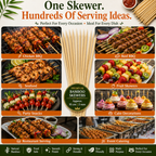 10cm Premium Bamboo Skewers – Eco-Friendly Wooden BBQ Sticks for Grilling, Food Presentation & Parties