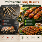 Premium 19.5cm Wooden Skewers – Food Grade Bamboo Sticks for BBQ, Chicken, Meat, Fruits & Restaurant Use