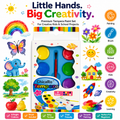 Tempera Paint Set for Kids with Brush – 8 Bright Colors for Painting, School Projects, DIY Crafts & Learning