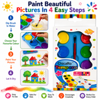 Tempera Paint Set for Kids with Brush – 8 Bright Colors for Painting, School Projects, DIY Crafts & Learning