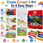premium 18-Color Hole Crayons – Easy-Hold Coloring Set for Kids, Beginners, Classroom Activities & Creative Art