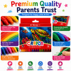 premium 18-Color Hole Crayons – Easy-Hold Coloring Set for Kids, Beginners, Classroom Activities & Creative Art