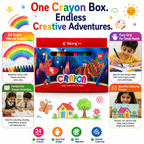 24 Vibrant Hole Crayons for Kids – Smooth Coloring, Easy Grip & Rich Pigments for School and Creative Projects