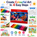 24 Vibrant Hole Crayons for Kids – Smooth Coloring, Easy Grip & Rich Pigments for School and Creative Projects