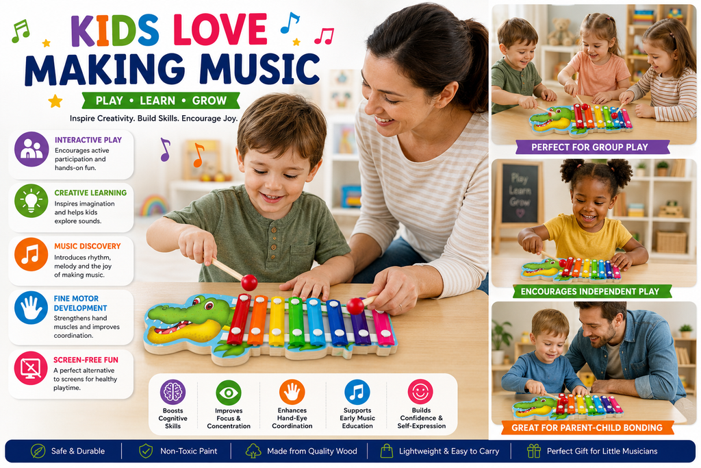 dinasure xylaphone wooden