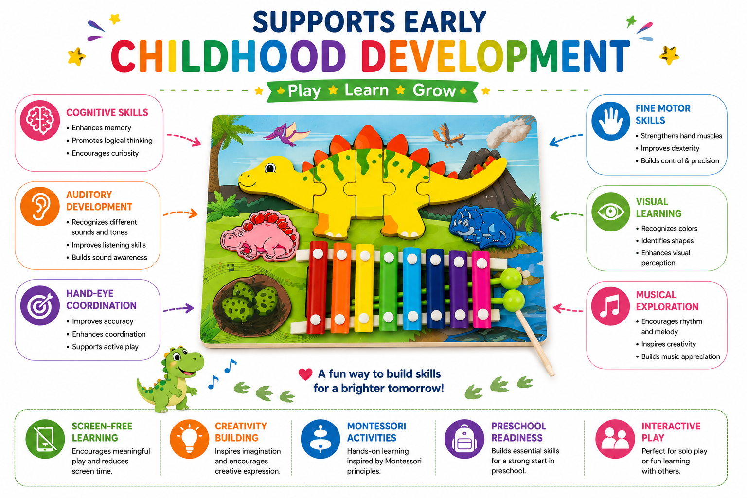 2in1 learning fun xylaphone early education