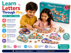 Wooden Match Car Letters Game for Kids – Alphabet Matching & Letter Recognition Learning Toy with Colorful Animal Cars