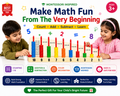 Wooden 1+1 Calculation Shelf Abacus for Kids – Montessori-Inspired Counting & Math Learning Toy with Color Sorting, Addition & Subtraction Activities