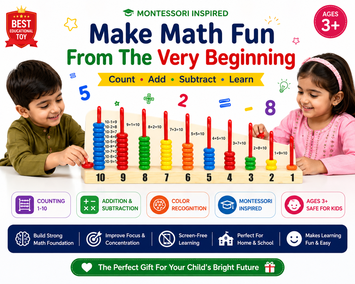 calculating shelf educational toy