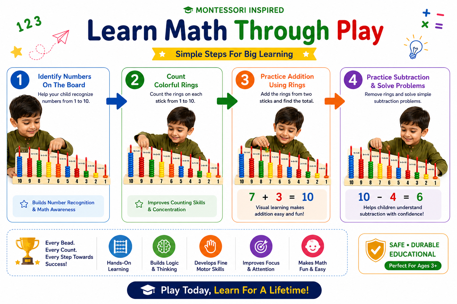 calculating shelf educational toy