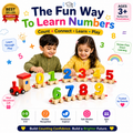 wooden digital trainWooden Number Train Toy for Kids 3+ – Montessori-Inspired Educational Counting & Number Recognition Activity with Colorful Number Blocks 0–9 – Preschool Math Learning Toy