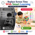 Wooden Educational Learning Clock & Abacus Toy for Kids 3+ – Montessori-Inspired Time Teaching Toy with Number Blocks, Counting Beads & Math Learning Activities for Children