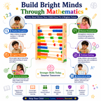 Wooden Abacus for Kids 3+ – Montessori-Inspired Educational Counting Toy for Learning Numbers 1–100, Early Math, Counting, Addition & Subtraction, Fine Motor Skills