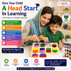Montessori Wooden Shape Matching Puzzle for Kids 3+ – Educational Color & Shape Recognition Learning Toy, Wooden Matching Board for Brain Development,