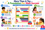 Premium Wooden Abacus for Kids 3+ – Colorful 10-Row Counting & Math Learning Toy with Large Beads – Montessori-Inspired Early Math Educational Toy for Toddlers