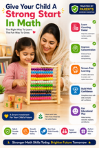 Premium Wooden Abacus for Kids 3+ – Colorful 10-Row Counting & Math Learning Toy with Large Beads – Montessori-Inspired Early Math Educational Toy for Toddlers