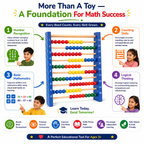 Wooden Abacus for Kids 3+ – 100-Bead Counting & Math Learning Toy with Colorful Sliding Beads – Early Educational Abacus for Number Recognition