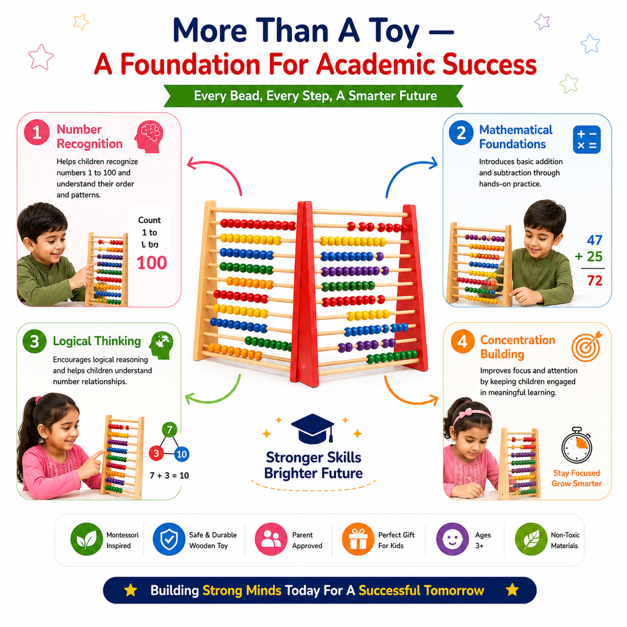small size abacus in two colours