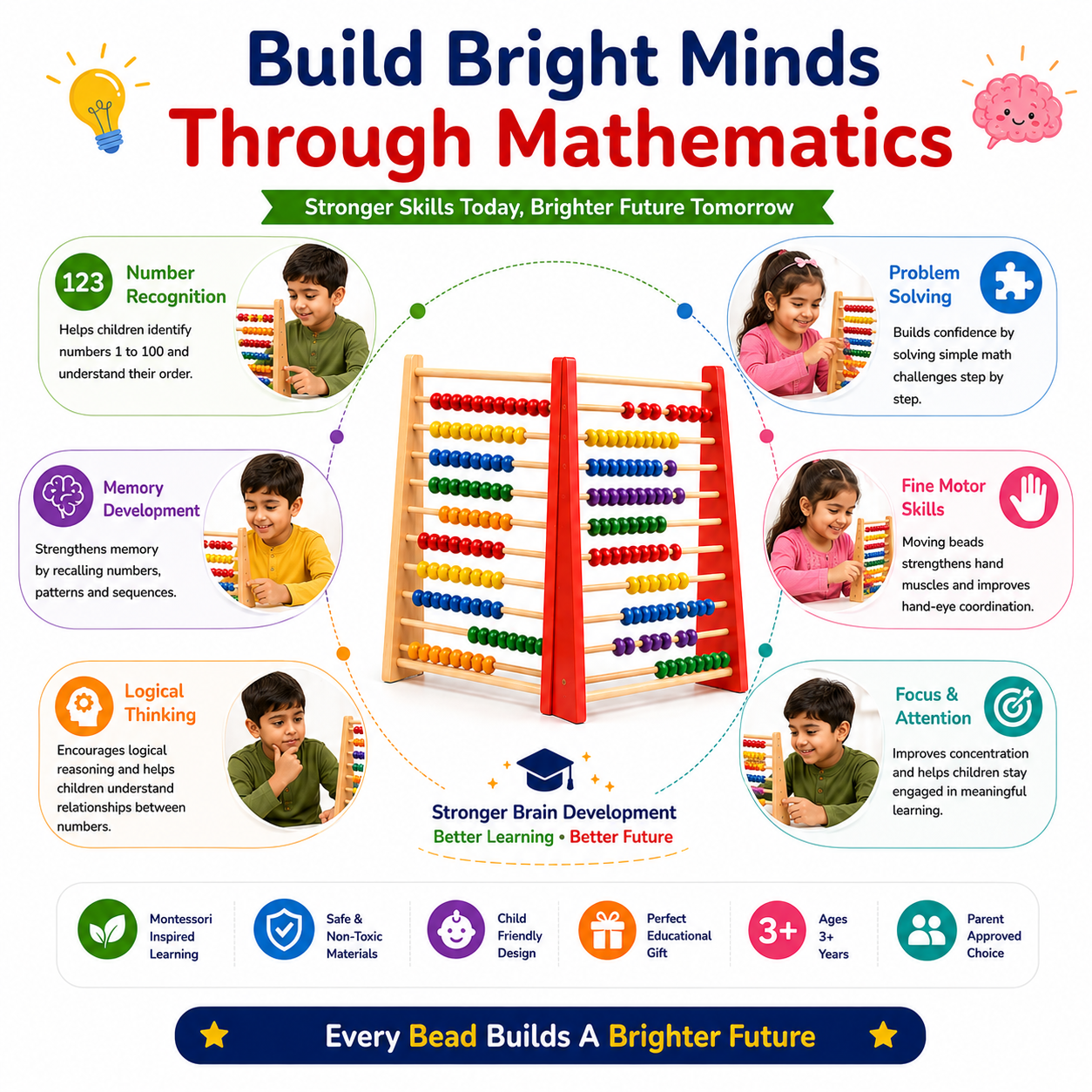 small size abacus in two colours