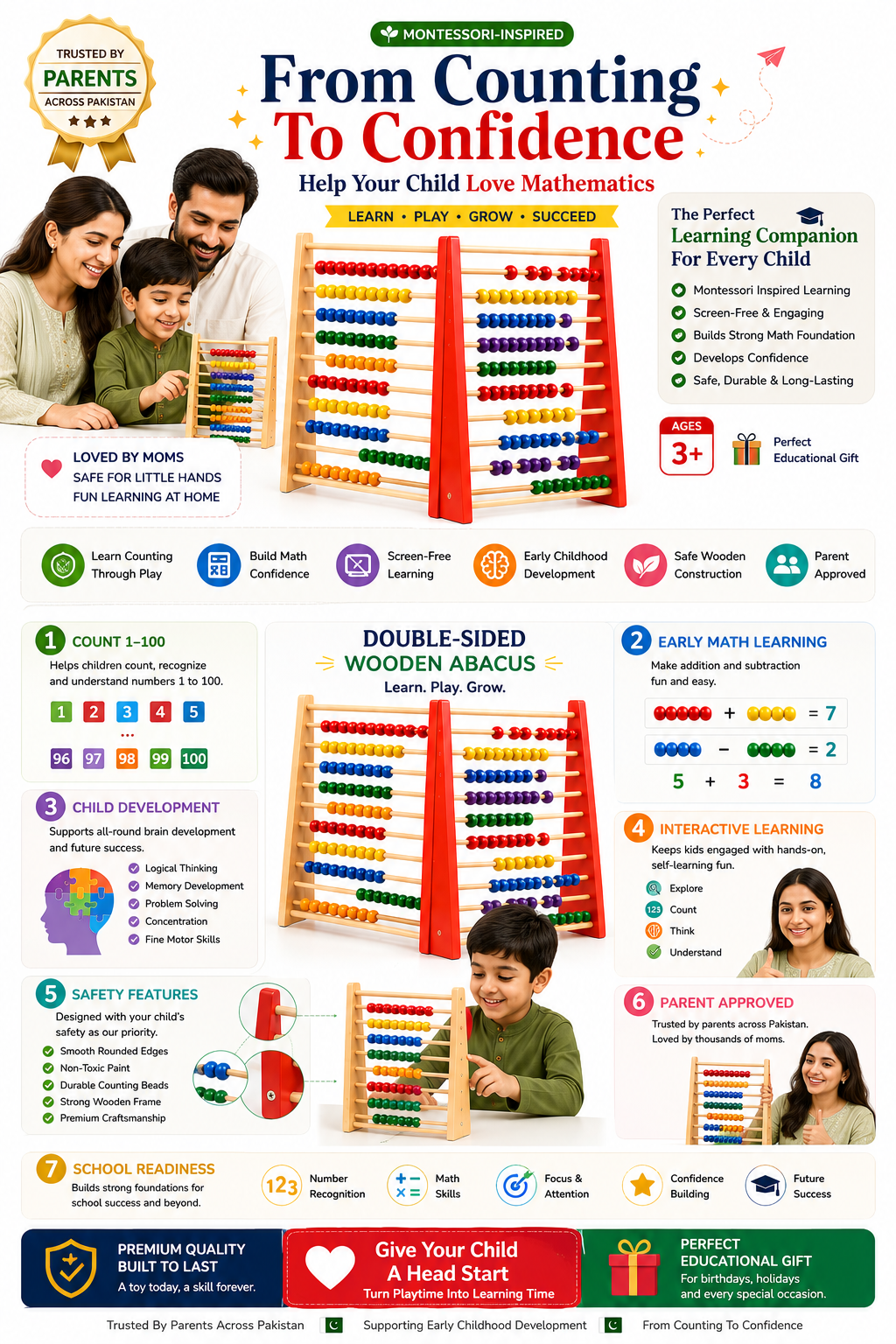 small size abacus in two colours