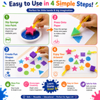 Washable Kids Stampers – Foam Shape Painting Set for Drawing, Crafts & Screen-Free Play