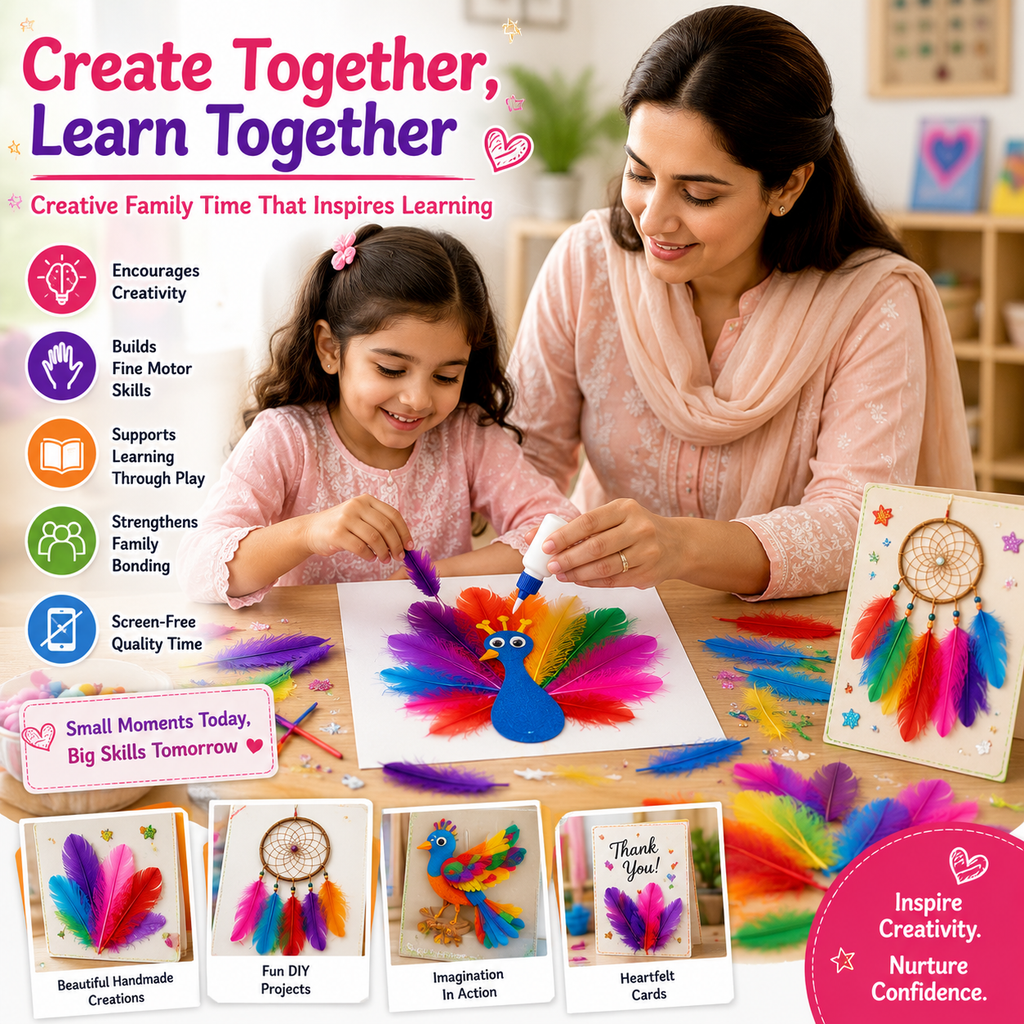 Assorted Craft Feathers – Bright Natural Feathers for DIY Bird Crafts, Cards, Decorations & School Projects