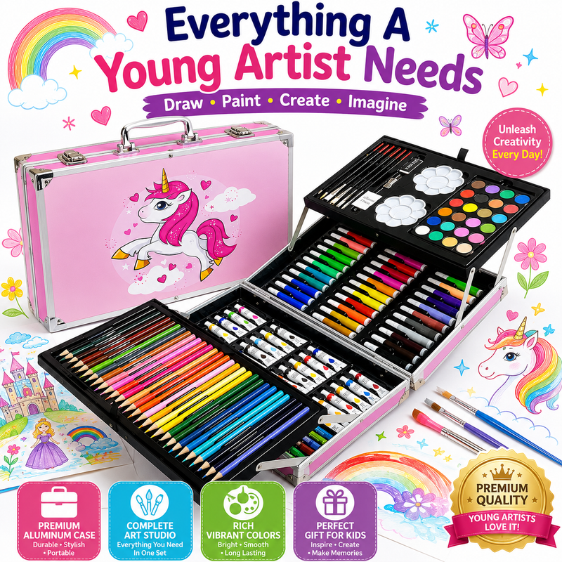 UNICORN COMPLETE   ALL-IN-ONE ART KIT 145 PCS