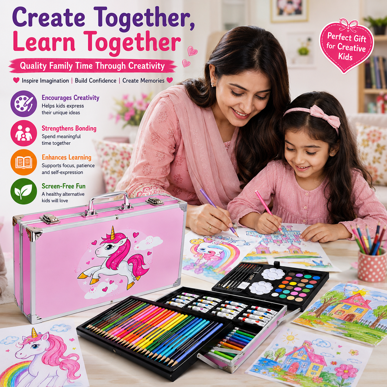 UNICORN COMPLETE   ALL-IN-ONE ART KIT 145 PCS