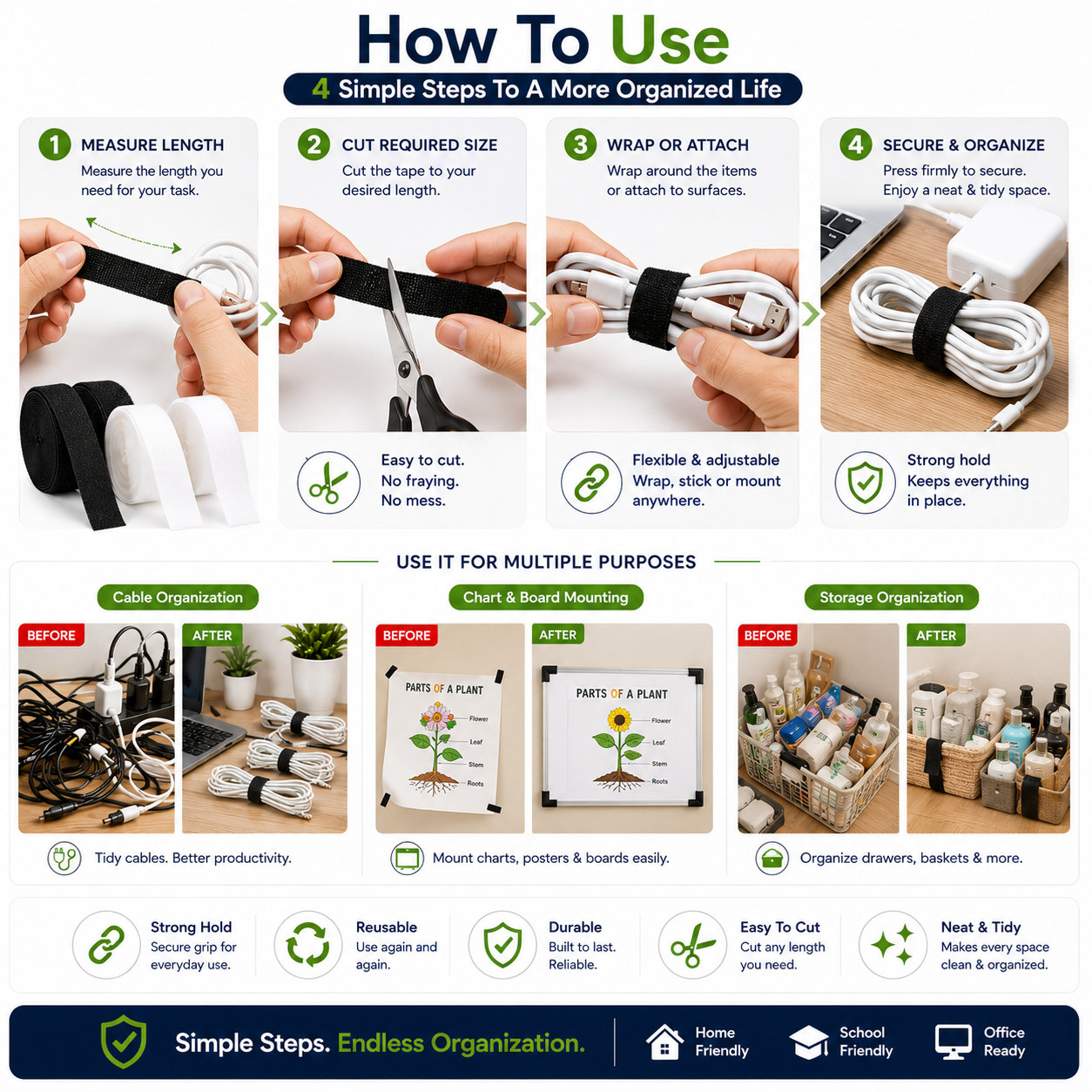 Double sided adhesive dots Damage-free wall mounting tape No nails wall hangers