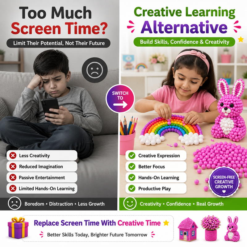 DIY Pink Beads – Creative Craft Decorations for School Projects, Gift Boxes, Home Decor & Handmade Art