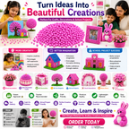 DIY Pink Beads – Creative Craft Decorations for School Projects, Gift Boxes, Home Decor & Handmade Art