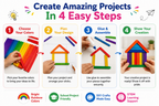 Multicolor Wooden Craft Sticks – DIY Popsicle Sticks for Kids Crafts, School Projects & Handmade Decorations