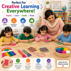 Natural Wooden Weaving Loom Mats & Craft Sticks – DIY Weaving Kit for Kids, School Projects & Creative Crafts