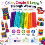 Colorful Wooden Loom Sticks – Weaving Craft Supplies for Kids, Beginners, School Projects & DIY Crafts