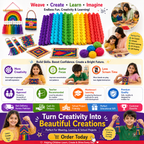 Colorful Wooden Loom Sticks – Weaving Craft Supplies for Kids, Beginners, School Projects & DIY Crafts