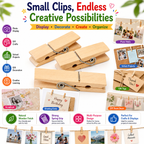 wooden clips silver wooden colour 12 pcs pack