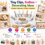 wooden clips silver wooden colour 12 pcs pack