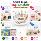 wooden clips silver wooden colour 12 pcs pack
