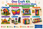 Colorful Jumbo Wooden Craft Sticks – Popsicle Sticks for School Projects, Model Building & DIY Art