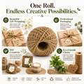 Strong Jute Twine String – Natural Fiber Rope for DIY Crafts, Packaging, Gift Wrapping & Decoration