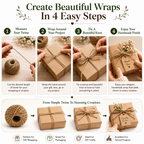 Strong Jute Twine String – Natural Fiber Rope for DIY Crafts, Packaging, Gift Wrapping & Decoration