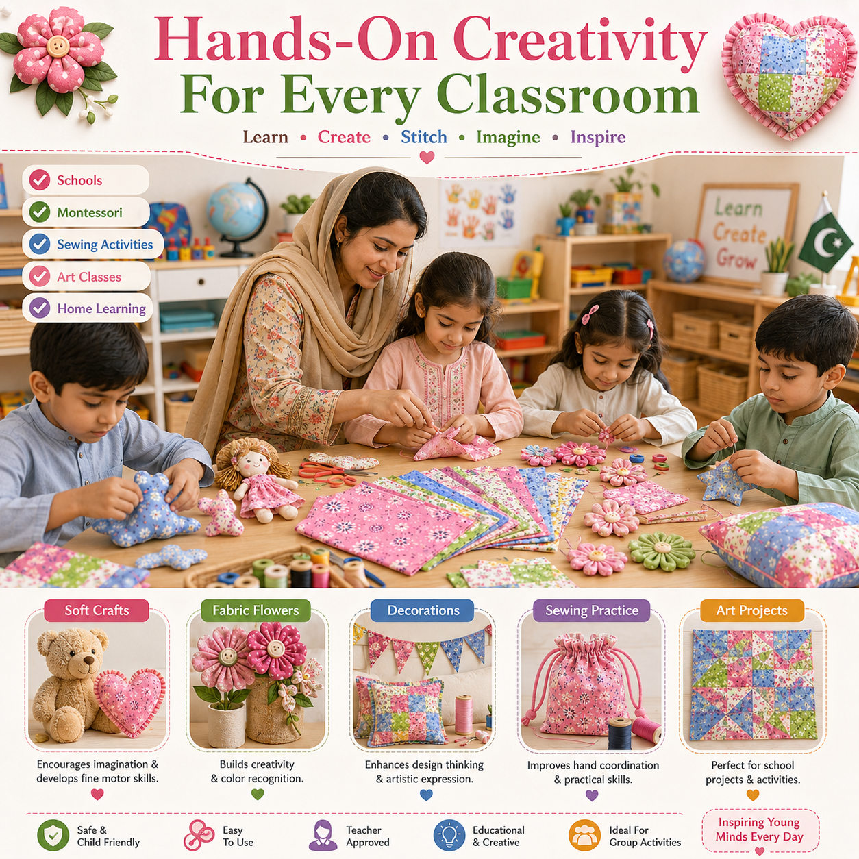 Printed Cotton Fabric Sheets – Soft & Easy-to-Sew Fabric for Quilting, Patchwork, Sewing & DIY Crafts