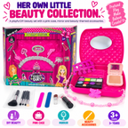 DIY Beauty Collection Kids Makeup & Pretend Play Set – Girls Beauty Kit for Dress-Up, Role Play & Creative Fun