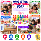 Montessori Wooden Educational Toy for Kids 3+ – Numbers, Shapes & Matching Learning Activity Board**