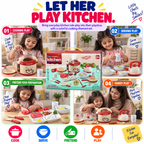Kids Kitchen Cooking Set – Pretend Play Kitchen Toy Set with Electric Pot, Kettle, Utensils & Food Accessories