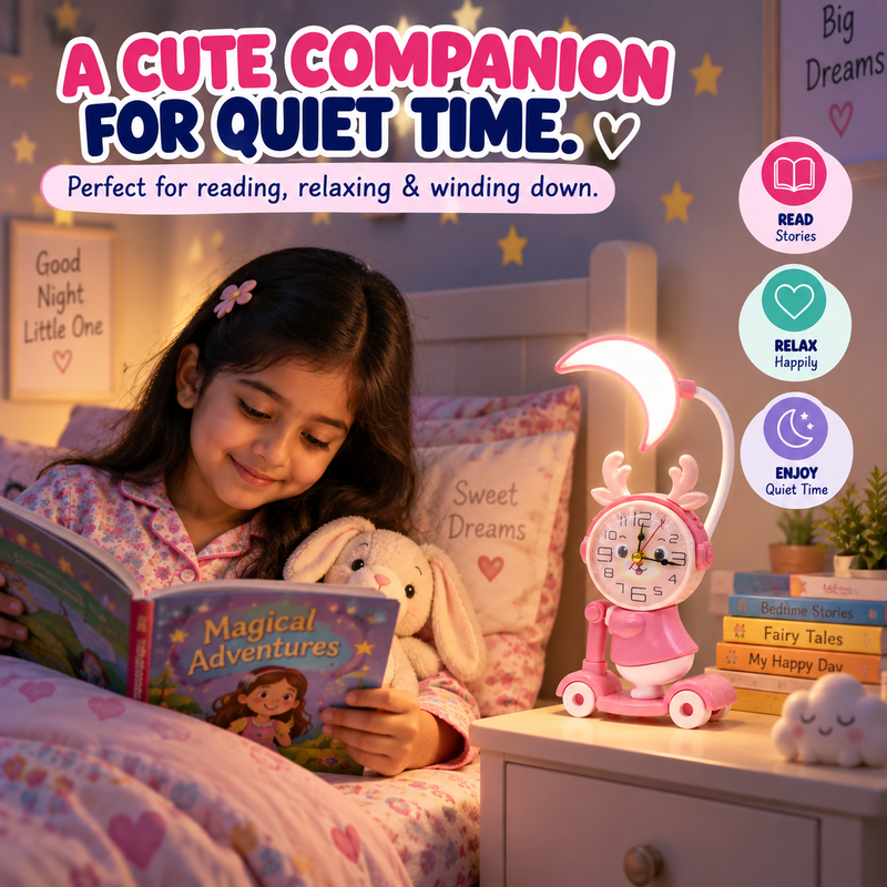 2-in-1 Study Lamp with Digital Clock